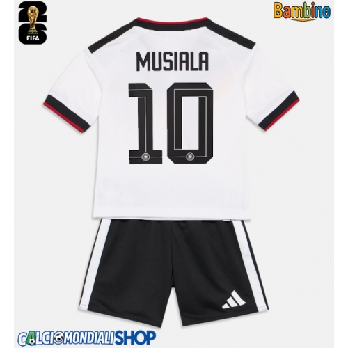 Maglie da calcio Germania Jamal Musiala #10 Prima Maglia Bambino Mondiali 2026  Manica Corta + Pantaloni corti)